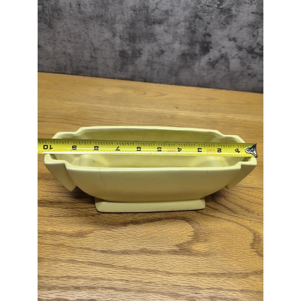 McCoy Pottery Planter Yellow Art Deco No. 341 Garden Club Matte MCM Vintage‎